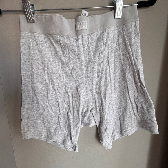 SKIMS (S) Women’s Boyfriend Cotton Jersey Boxer Shorts Light Heather Grey - Picture 4 of 8